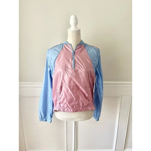 SUB4 Vintage Windbreaker Jacket L Pink Blue - Picture 1 of 5